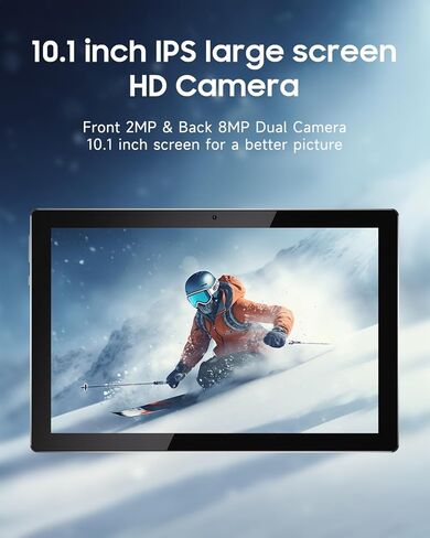Tablet Android Tablet 10 Inch 11 Tablets, Tablets with Case, 5G WiFi Wifi6 128GB ROM+6GB RAM + 1TB Expand 8MP Camera, 1.8GHz CPU 6000mAh Battery, 10.1" 1280 * 800 FHD Tab in Kuwait