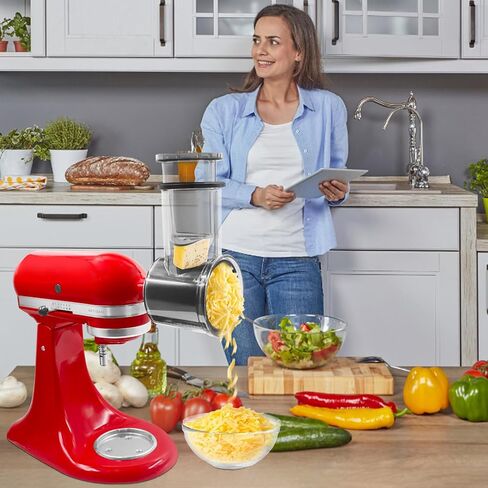 مبشرة الجبن لملحقات مساعدات المطبخ ومرفقات تقطيع اللحم لخلاطات أدوات المطبخ وملحقات التقطيع مع 5 شفرات in Kuwait