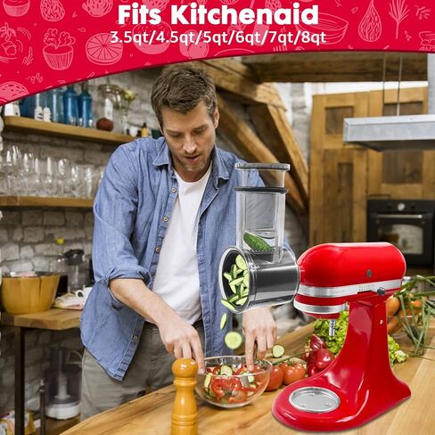 مبشرة الجبن لملحقات مساعدات المطبخ ومرفقات تقطيع اللحم لخلاطات أدوات المطبخ وملحقات التقطيع مع 5 شفرات in Kuwait