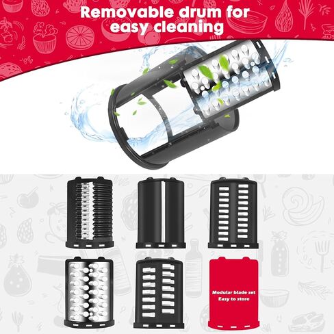 مبشرة الجبن لملحقات مساعدات المطبخ ومرفقات تقطيع اللحم لخلاطات أدوات المطبخ وملحقات التقطيع مع 5 شفرات in Kuwait