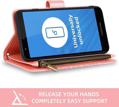 حافظة هاتف Asuwish لهاتف Moto E6 غطاء خلوي مع واقي شاشة وحبل معصم وحزام معصم زهرة ماندالا وسحاب وحامل بطاقات Motorola MotoE6 E الجيل السادس Gen Moto6E 6 6E XT2005-5 بنات أرجواني in Saudi Arabia