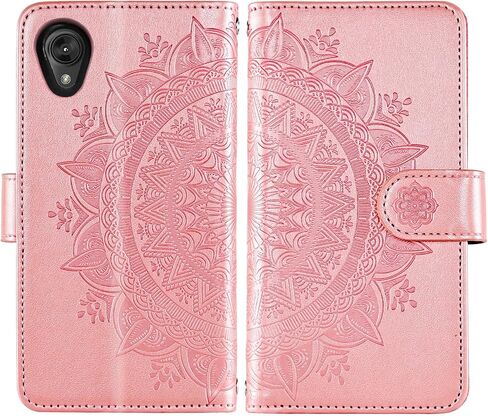 حافظة هاتف Asuwish لهاتف Moto E6 غطاء خلوي مع واقي شاشة وحبل معصم وحزام معصم زهرة ماندالا وسحاب وحامل بطاقات Motorola MotoE6 E الجيل السادس Gen Moto6E 6 6E XT2005-5 بنات أرجواني in Saudi Arabia