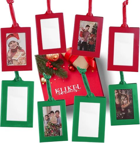 Klikel Hanging Picture Frame Ornaments - Set of 8 2x3 Black Hanging Photo Frame in Kuwait