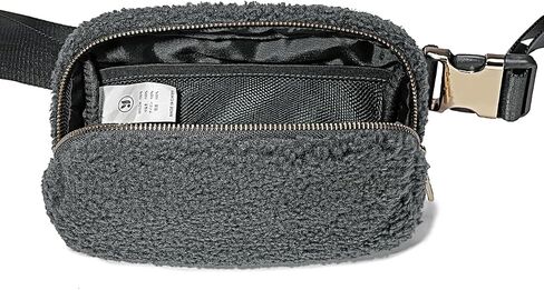 FODOKO Sherpa Belt Bag, Fleece Crossbody Bag Fanny Pack for Women Fashionable Everywhere Waist Bum Bag Pack with Hardware Buckle (Ivory) in Kuwait