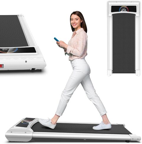 Walking Pad,Max 2.5 HP Portable Under Desk Treadmill,265LBS Capacity Installation-Free Treadmills for Home & Office Small,Remote Control LED Display in Saudi Arabia