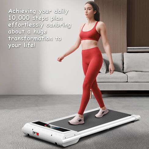 Walking Pad,Max 2.5 HP Portable Under Desk Treadmill,265LBS Capacity Installation-Free Treadmills for Home & Office Small,Remote Control LED Display in Saudi Arabia