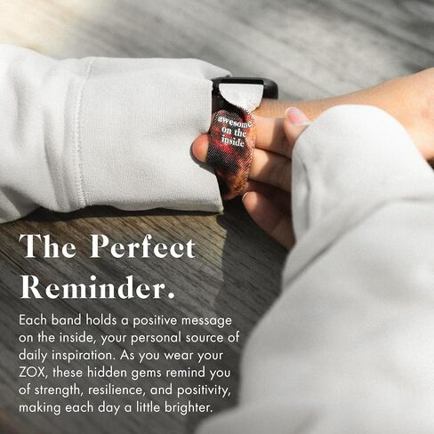 ZOX Inspirational & Motivational Android Watch Band – Uplifting, Stretch Watch Bands with Positive Affirmations made from Recycled Plastic – Gifts for Men, Women & Kids in Kuwait