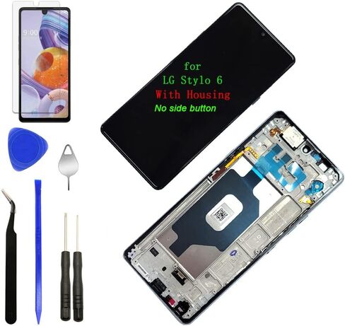 LCD Display Touch Screen Digitizer Assembly Replacement for LG Stylo 6 Q730 Q730AM Q730TM +Tools with Frame Housing (No Side Button) in Saudi Arabia