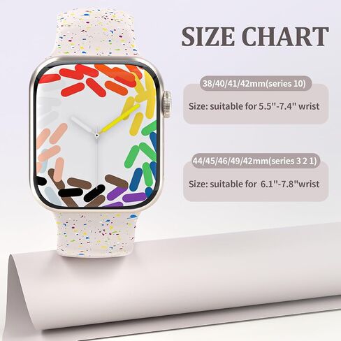 2 Pack Silicone Bands Compatible with Kids Apple Watch Band 38mm 40mm 41mm 42mm 44mm 45mm 46mm, Breathable Soft Sport Band for iWatch Series 10/9/8/7/6/5/4/3/2/1/SE/SE2, Small Wrist Strap for Boys Girls in Saudi Arabia