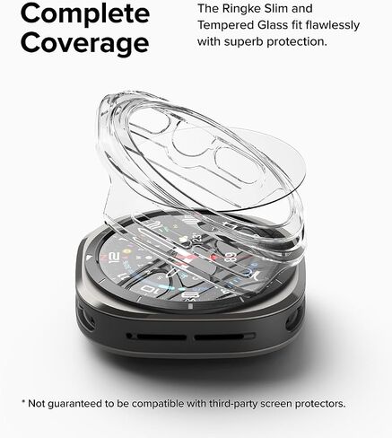 Ringke Slim & Glass [Anti-Yellowing Case + Screen Protector] Compatible with Samsung Galaxy Watch Ultra Case and Screen Protector, Lightweight Solid Cover & Tempered Glass - Clear in Kuwait