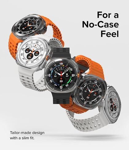 Ringke Slim & Glass [Anti-Yellowing Case + Screen Protector] Compatible with Samsung Galaxy Watch Ultra Case and Screen Protector, Lightweight Solid Cover & Tempered Glass - Clear in Kuwait