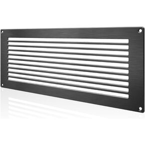 AC Infinity Passive Ventilation Grille 17", Black, for PC Computer AV Electronic Equipment Cabinets, Rooms, and Closets