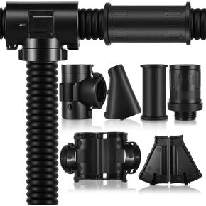 Nuanchu 8 Set Wire Loom Connector Wire Loom Accessories Wire Loom Openable Tee Connector Tubing T Fitting Y-Type Connector Straight Connector Wire Loom Fittings for 1/2 Inch Conduit