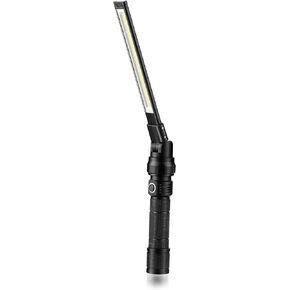 NextLED NT-7544 Double-Sided, Heavy Duty Folding LED Rechargeable Work Light, 600x2 Lumen, Slim Mechanic Light with Magnet, W/Top Light, Aluminum Body, Magnetic Flashlight for Auto Repair/Inspection