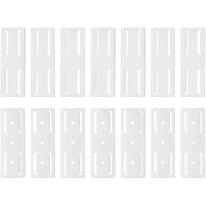 HARFINGTON 14pcs Adhesive Punch-Free Socket Holder, Power Strip Holder, Self-Adhesive Wall Mount Desk Socket Fixer for Remote Control, Router, White