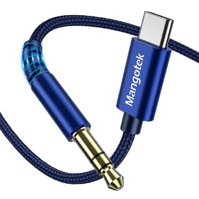 USB C to 3.5mm Audio Aux Jack Cable, USB C Aux Cord,Type C to 3.5mm Headphone Car Stereo Cord for iPhone iPad,Samsung Galaxy, Google Pixel,Huawei,One plus,Sony Xperia and more(6.6FT,1 Pack)