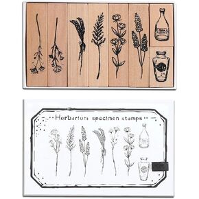 UCEC Letter Stamps, 70pcs Alphabet Stamps for Clay, Wooden Rubber Letter Number and Symbol Stamp Set for Scrapbooking Supplies DIY Craft Card Making