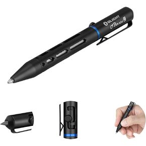 OLIGHT O'Pen Mini 2 Ballpoint Pen and Pencil in One, Replaceable EDC Refill and Pencil Tip, Smooth Writing, for Office, Working, Writing (Black)