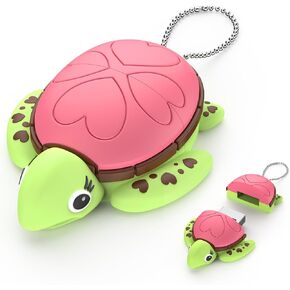Thumb Drive 64GB Cute USB Flash Drive Keychain Kepmem 64G Novelty Jump Drives Zip Drive Baby Sea Turtle 64 GB USB 2.0 Memory Stick Pendrive for Home Family Video