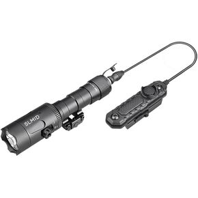 Laser Light Combo, 1200 Lumens Tactical Flashlight with Double Pressure Switch, 3 Programmable Modes, Green Beam Sight and Picatinny Mounted