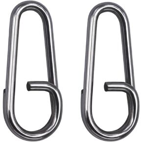 QISHUO Swivel Stainless Fishing Snap Freshwater High Strength Snap Swivels Saltwater Quick Change Fishing Clips Steel Black Nickel Power 78lbs-153lbs