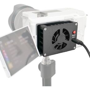 Andoer Camera Cooler Smart Radiator Fan for Camera Fast Heat Dissipation Low Noise 2-Level Speed Adjustable with Type-c Port Compatible with A6700/ A7IV/ ZV-E1/ A7C II