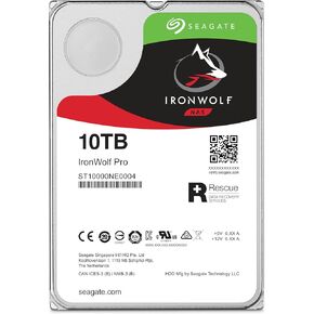 Seagate IronWolf Pro 10Tb NAS Internal Hard Drive HDD – 3.5 Inch Sata 6GB/S 7200 RPM 256MB Cache for Raid Network Attached Storage, Data Recovery Rescue Service (ST10000NE0004)