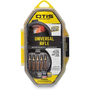 Otis Technology Universal Rifle Cleaning Kit - 5 Bore Brushes Memory-Flex Cable Patches Obstruction Removers Lubricant Soft Case