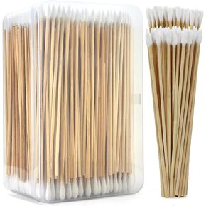 500/1000PCS Gun Cleaning Swabs - 6 Inch Bamboo Handled Pistol Cleaning Swabs - Highly Absorbent, Lint Free Gun Cleaning Supplies Swabs for Precision Cleaning, Applying