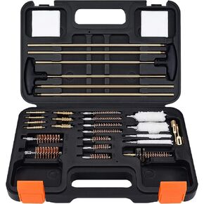 Raiseek Universal Gun Cleaning Kit for Rifle Pistol Shotgun Cleaning Kit for All Guns with Lightweight Organized Carrying Case Gun Cleaning Supplies Gun Jags and Brushes with Cleaning Mat