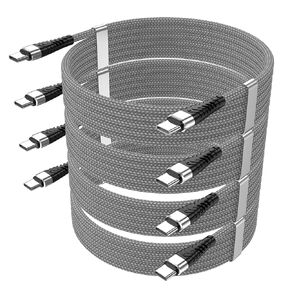 iPhone 15 Charger,USB to USB c,USB c Cable,10ft 60W 4Pack,USB c to USB c Cable Compatible for iPhone 15/15 Pro/15 Pro Max/15 Plus,iPad Pro, Air 5, MacBook Air, (Silver)