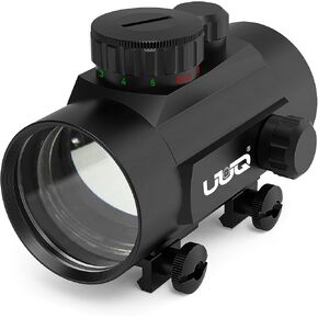 UUQ 1x40mm Reflex Sight, 4MOA Red&Green Dot Sight, Waterproof and Shockproof Gun Sight with 5-Level Brightness, Fits 20mm Rails