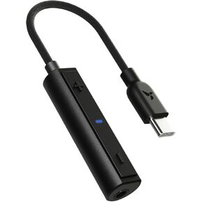 HiByDigital D1 USB C DAC 32bit/384KHz USB C to 3.5mm Audio Adapter Dongle HiFi Headphone Amplifier for Android/iOS/Windows/Mac