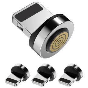 Ankndo Magnetic Phone Cable Adapter [4-Pack] Magnetic Connector Tip Heads Compatible with 7Pin Magnetic Charging Cable 360° Rotating Magnetic Plug for lProduct Device