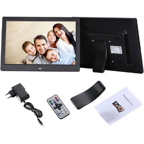 12 Inch Digital Photo Frame Electronic Smart Picture/Video Player Frame with 1280x800 IPS FHD Display Remote Control by USB,Easy Setup Share Photos and Videos