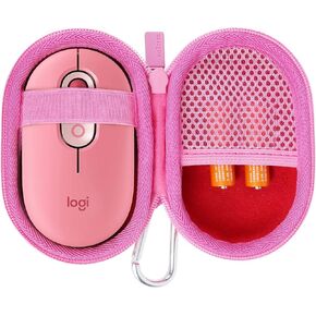 co2CREA Hard Case Replacement for Logitech POP Wireless Mouse, Purple Case + Daydream Mint Zipper