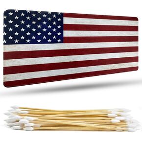 24"x12" Pistol Cleaning Mat and 100PCS 6" Cleaning Swabs - Cleaning Mat with Stitched Edges, Oil Resistant, Non-Slip Mat for All Handguns - Large Mats Cleaning Kit