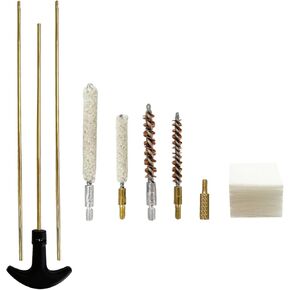 Rifle Gun Barrel Cleaning Kits for .177/.22 (4.5/5.5mm) Caliber, Bore Brush Mop, Rifle Cleaning Patches, Gun Maintenance Set for Hunting and Shooting