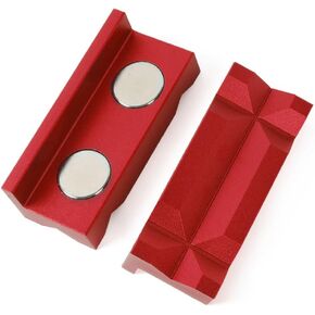 4" Vise Jaws Pads, Strongly Magnetic Vice Soft Jaws,Vise Jaws Covers Protectors for Any Metal Bench Vice, Blue