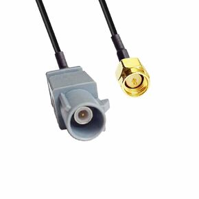 Fakra G Male to SMA Male Low Loss Vehicle Cable Assembly 1.5DS 50CM for Vehicle GPS Adapter Cable RF Coaxial Cable Assembly Fakra G Male to SMA Male Cable 50CM