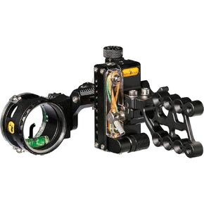 Trophy Ridge React One Pro Bow Sight - Accuracy up to 100 Yards, Tool Less Windage and Elevation Adjustability, 2nd/3rd Axis Leveling, Adjustable Click Light