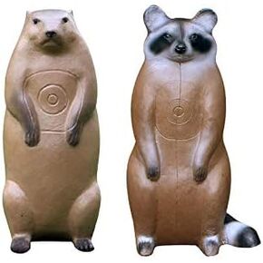 BIGshot Pro Hunter Racoon and Groundhog Combo Critter 3D Archery Target for Compound, Traditional Bows, Youth Archery