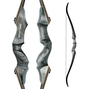 Black Hunter Takedown Recurve Bow, 60" with Ergonomic Design for Adults Beginners to Advanced Outdoor Practice & Hunting (25-60 lbs)