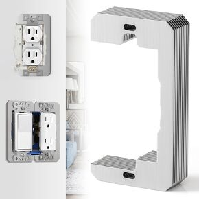 30 Pcs Wall Plate Spacer,Flush Fit Device Leveling Plates,Electrical Box Outlet Spacers Shims,Electric Receptacle Spacers for Fixing Walls/Device Fix/Switch -Thicker Metal Outlet Shims