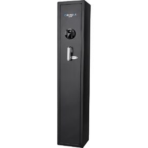 BARSKA AX12760 Keypad Biometric Fingerprint 4 Position Rifle Safe 1.83 Cubic Ft, Black