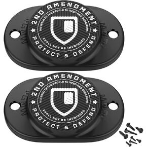 GMW Gun Magnet [2-Pack] | 30 lbs. Rating Magnetic Gun Mount | HQ Rubber Coated Gun Magnet Buckler Series for Car, Truck, Desks, Safes, and Walls | Indoor Gun Racks| Concealed Gun Holder for Handgun