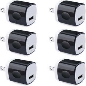 Wall Adapter, USB Wall Charger 6 Pack, UorMe 1A 5V Single Port USB Plug Power Adapter Compatible iPhone 14 Plus 13 12 11 Xs XR X 8, Samsung Galaxy S22 Ultra S22+ S22 A21 S10e S9 Note 20,Google Pixel 6