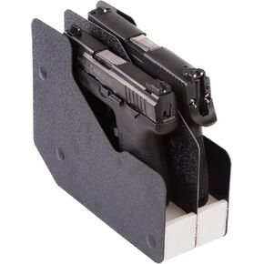 BenchMaster Pistol Rack, Handgun Safe Storage, Holds 2 to 12 Pistols, Secure Gun Holder Organizer, Kydex and High-Density Foam, No Metal, Lightweight, Sturdy, No Flex, Made in USA