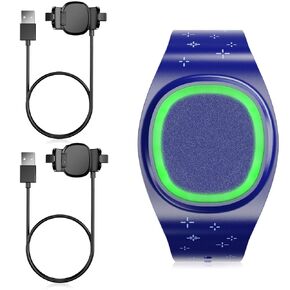 Kuaguozhe 2 Pack Compatible with Disney-Magic Band Plus Charger, 3.3ft Replacement Charger Only Compatible with Disney-Magic Band+, Black