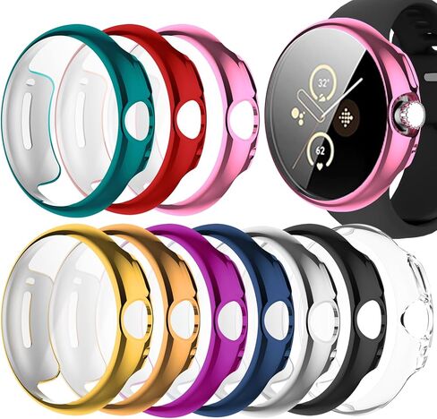 Wugongyan Case Compatible with Google Pixel Watch 3 41mm 2024/Pixel Watch 2/Pixel Watch Screen Protector Case Soft TPU Face Cover for Pixel Watch 3/2 (10-Pack,Pixel Watch 1/2/3 41mm) in Kuwait